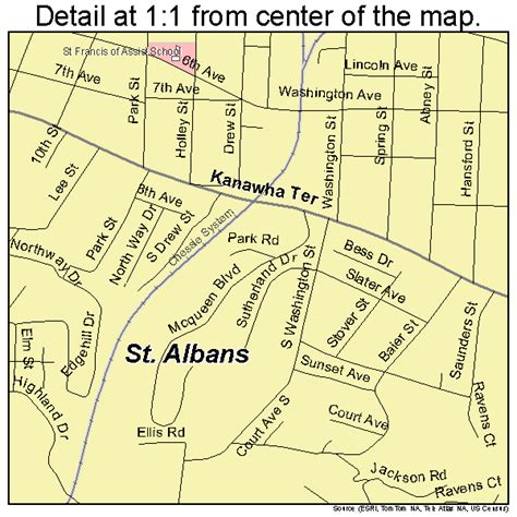 St. Albans West Virginia Street Map 5471212