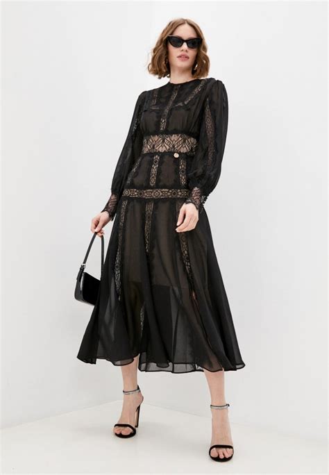 Платье Rich Naked Selfi Midi Dress цвет черный MP002XW037EH купить в интернет магазине Lamoda