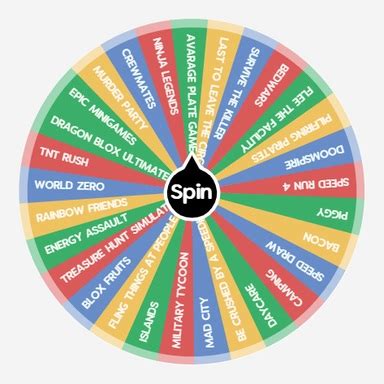 WHEEL OF ROBLOX GAMES Spin The Wheel Random Picker