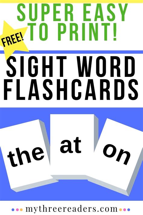 Free Printable Sight Word Flash Cards Printable Word Searches