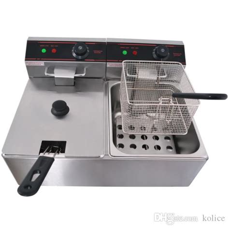 Kolice Commercial Double Tanks X L Chicken Chip Fryer Electric Deep