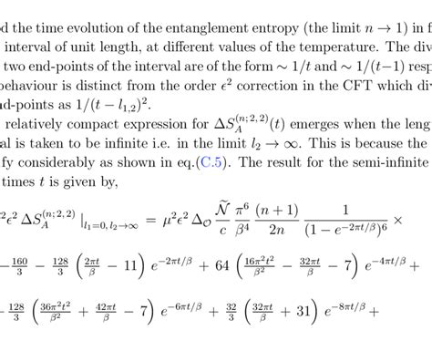 Plot Of S 122 01 The µ 2 2 Correction To Entanglement Entropy