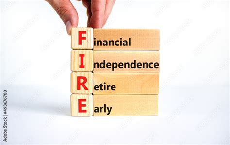 Fire Financial Independence Retire Early Symbol Concept Words Fire