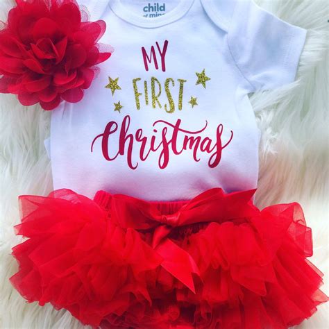 Baby's First Christmas Outfit My First Christmas Outfit - Etsy | My first christmas outfit ...