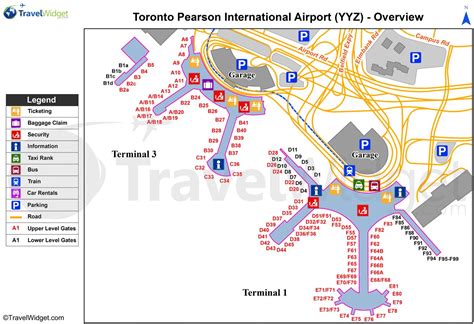 Yyz airport map - Yyz map (Canada)