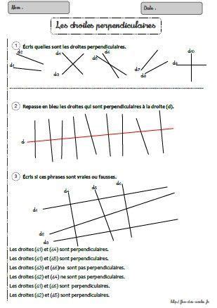 Ce2 Exercices Les Droites Perpendiculaires Artofit