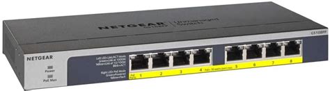 NETGEAR 8 Port PoE Switch GS108PP 8 Port Gigabit Ethernet Switch