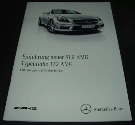 Werkstatthandbuch Mercedes Slk Amg R Einf Hrungsschrift Stand