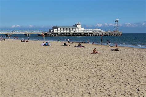 West Cliff Beach and Pier, Bournemouth - Beautiful England Photos