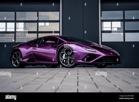 Purple Lamborghini Aventador SV. GERMANY - FRANKFURT , NOVEMBER 2020 ...