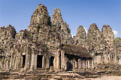 Angkor Thom, Bayon Temple, Nokor Thom Stock Image - Image of park ...