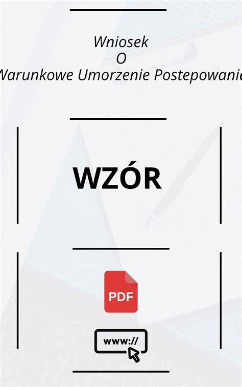 Wniosek O Warunkowe Umorzenie Post Powania Wz R Pdf