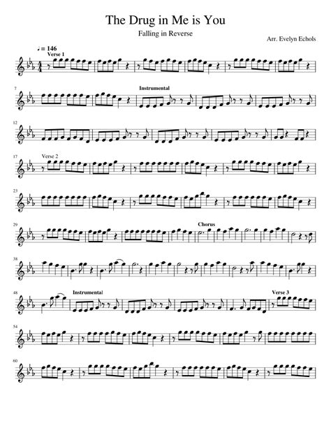 The Drug In Me Is You Sheet Music For Flute Solo