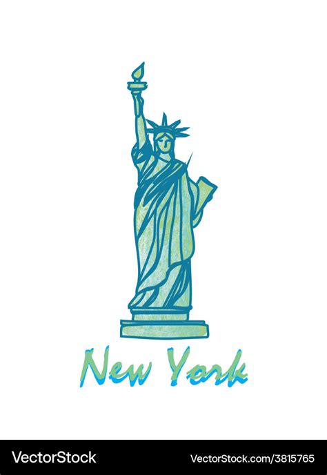 Statue of liberty - symbol of new york city Vector Image