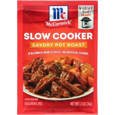 Mccormick Slow Cooker Savory Pot Roast Seasoning Mix 13 Oz Walmart