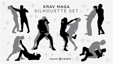 Baixar Vetor De Krav Maga Artes Marciais Esportes Silhuetas