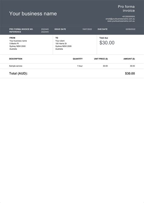 Proforma Invoice Template Made Easy Free And Editable Billdu