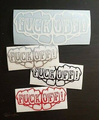 Fuck Off Fist Fuck It JDM Funny Decal Vinyl Car Truck Window Bumper Sticker EBay