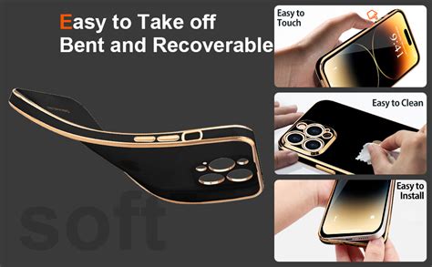 Teageo For Iphone 14 Pro Case For Women Girl Cute Love Heart Luxury Plating Soft