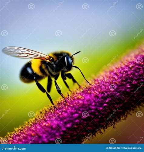 A Stunning Bumblebee is Flying, Isolated on Transparent Background