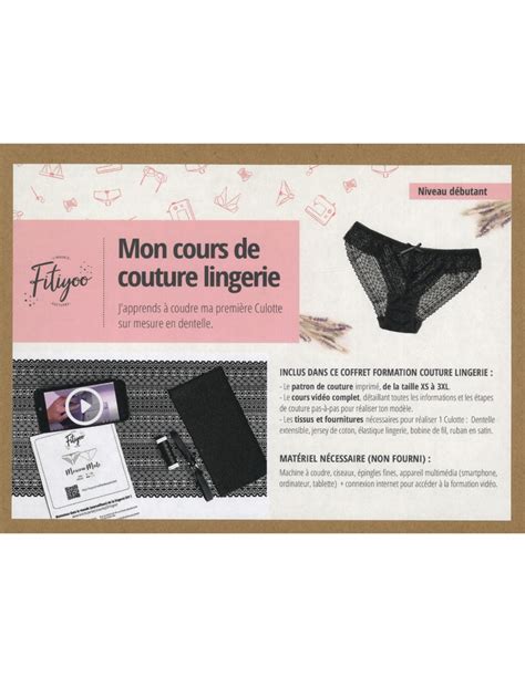 Kit Couture Lingerie Culotte En Dentelle Moscow Coudreetbroder