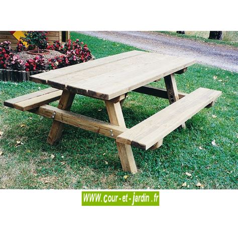 Table Pique Nique En Bois M Mobilier De Jardin Cour Jardin