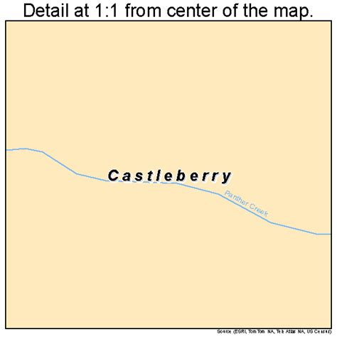 Castleberry Alabama Street Map 0112496