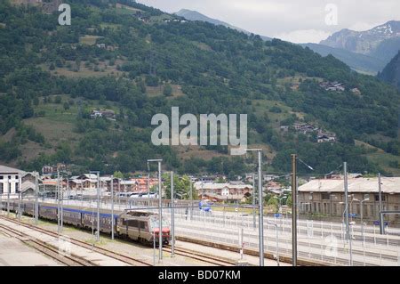 Bourg St Maurice railway station French alps Stock Photo - Alamy