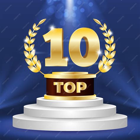 Free Vector Top 10 Best Podium Award