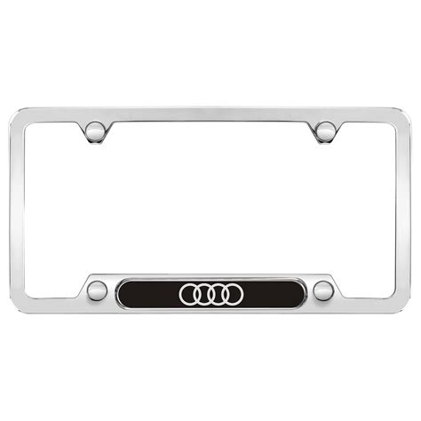 Audi License Plate Frame Audi Rings Polished Zaw071801hz10 By Genuine Oem Europa Parts