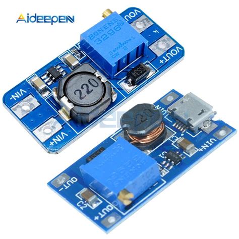 1pcs Mt3608 Dc Dc Adjustable Boost Converter Module 2a Boost Plate Step