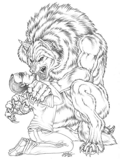 Scary Werewolf Coloring Pages PDF Monster Coloring Pages Werewolf