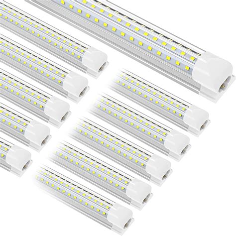 10 Pack 8ft LED Shop Light Fixture 90W 5000K Daylight White High