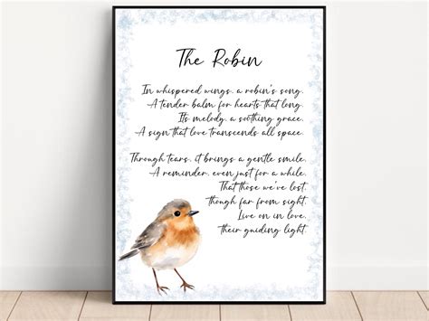 Robin Memorial Gift Christmas Memorial Gift Sympathy Gift Gift for Loss