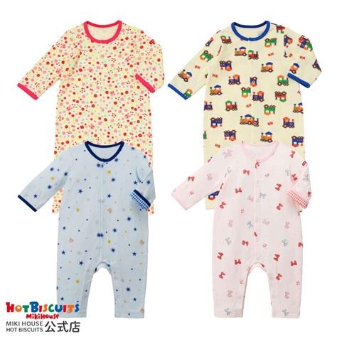 HOT BISCUITS ミキハウス 出産祝い 内祝い 接結天竺素材の総柄カバーオール ホットビスケッツ ミキハウスホットビスケッツ公式店 通販 Yahoo ショッピング