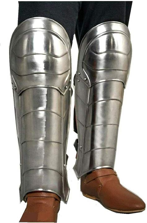 Medieval Gladiator Greaves Leg Guard Armor Set, Knight Crusader Steel Leg Armour- Parts Of Suit ...