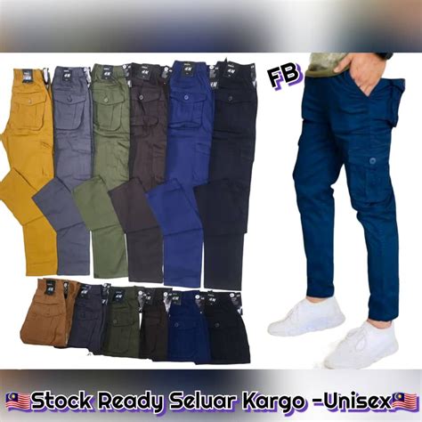 Pocket Jogger Cargo Pants Hot Sale Bawa Kaki Xada Jerut Shopee Malaysia
