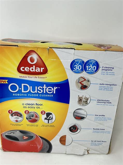 O Cedar O Duster Robotic Floor Duster Pet Hair Cleaner Auto Navigation