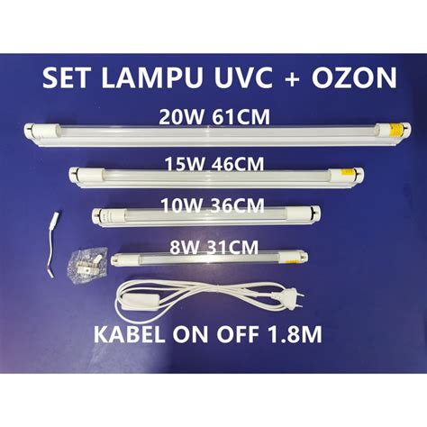 Jual LAMPU UVC STERILIZER OZON 20 WATT T6 UV GERMICIDAL DISINFECTAN KAP