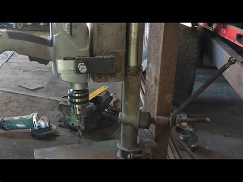 Сверлильный станок из рулевой рейки и двигателя от стиральной машины ...