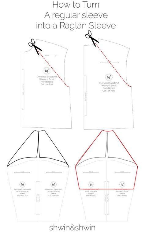 How To Turn A Regular Sleeve Into A Raglan Sleeve Shwin Shwin