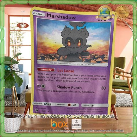 HOT Fleece Blanket Marshadow Shining Legends Custom Pokemon Express Your Unique Style With