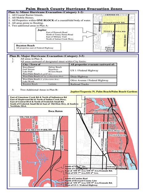 Fillable Online Palm Beach County Hurricane Evacuation Zones Fax Email