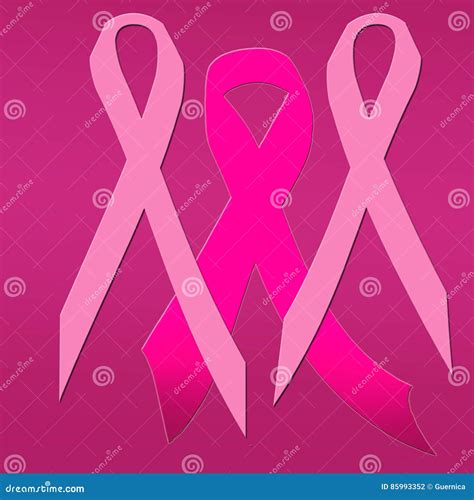 Pink Ribbons Dancing Stock Illustration Illustration Of Support 85993352