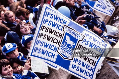 Fans Ipswich Town During The Uefa Final Cup First Leg Match Between