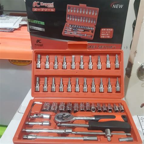 Jual Kunci Sok Set 46 Pcs KAPUSI Kunci Shock Socket Set Ratchet Di