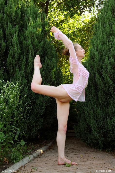 Naked Babe On A Swing