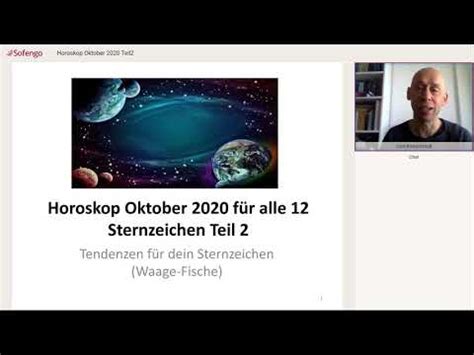 Horoskop Oktober F R Alle Sternzeichen Teil Youtube