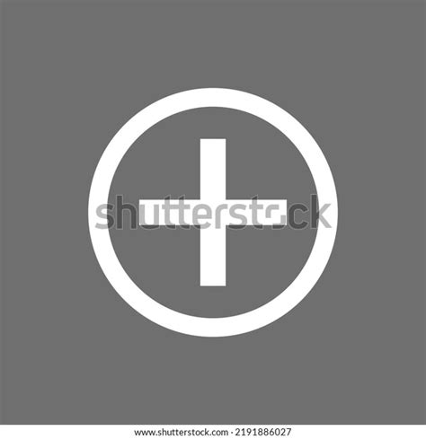 Vector Drawing Plus Sign Circle Color Stock Vector Royalty Free