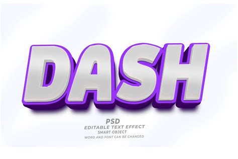 Dash Psd 3d Editable Text Effect Graphic By Truevector · Creative Fabrica